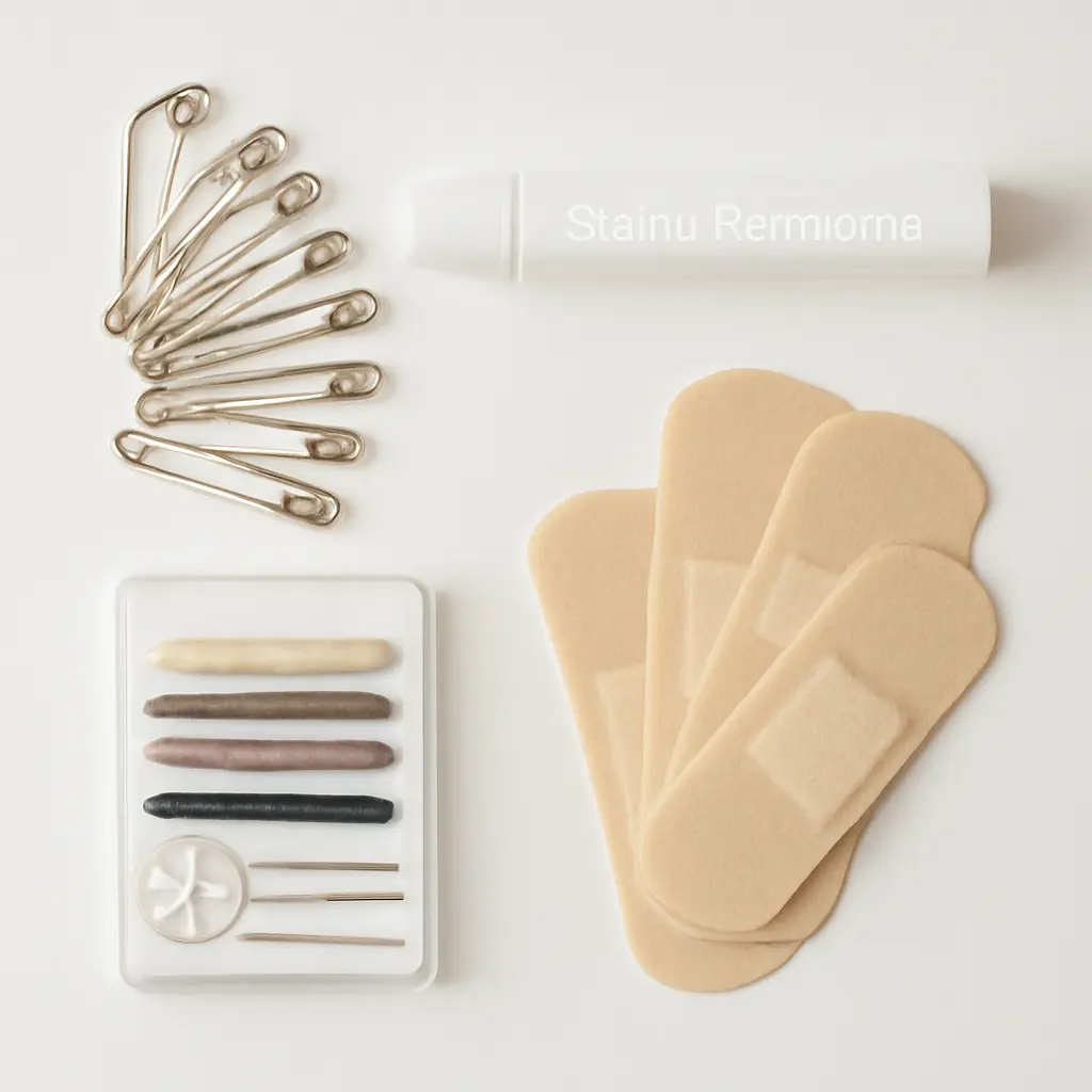 Emergency kit essentials Small bridal emergency kit items laid out neatly